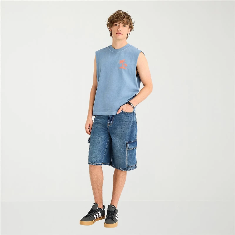 Arizona Mens Crew Neck Sleeveless Big and Tall Muscle T-Shirt