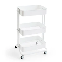 AEROPOSTALE 3 Tier Rolling White Utility Cart
