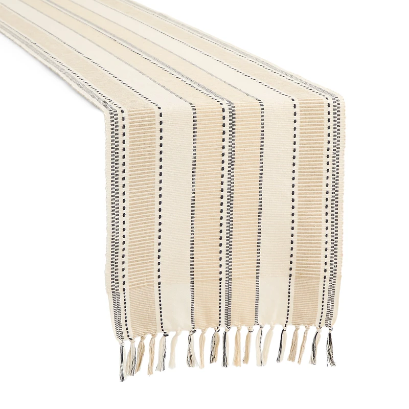 Homewear Black and White Stripe Table Runner