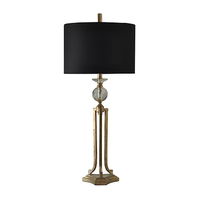 Stylecraft 16 W Vintage Gold Crystal Table Lamp