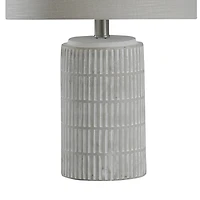 Stylecraft Joni Distressed Gray And White Steel Table Lamp
