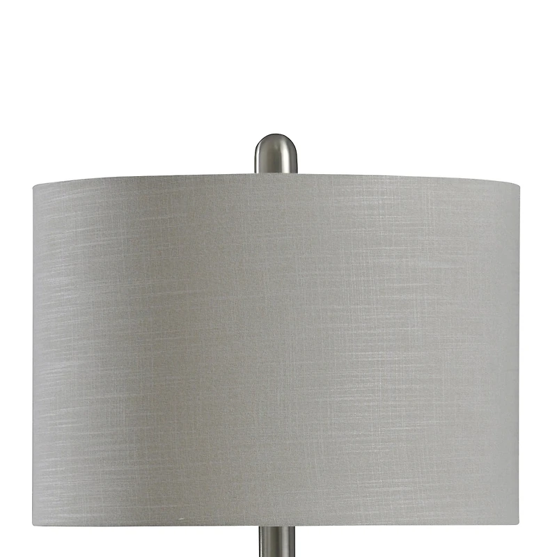 Stylecraft Joni Distressed Gray And White Steel Table Lamp
