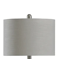 Stylecraft Joni Distressed Gray And White Steel Table Lamp