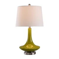 Stylecraft 14 W Green Glass Table Lamp