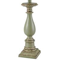 Stylecraft 14 W Distressed Green Table Lamp