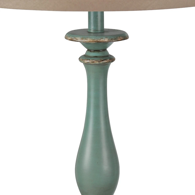 Stylecraft 16 W Distressed Blue Floor Lamp