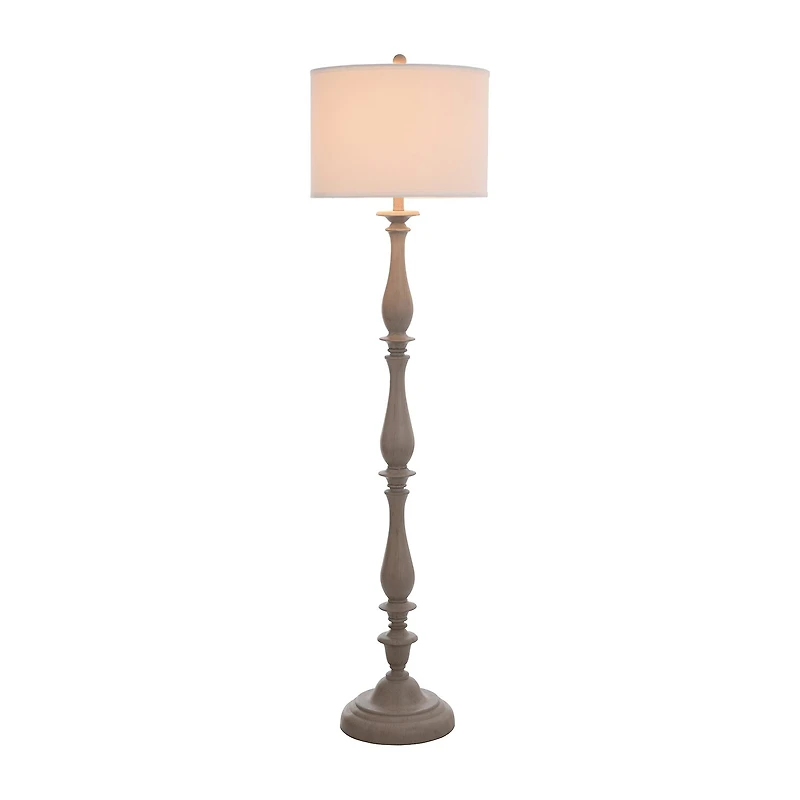 Stylecraft Charlton Distressed Gray Floor Lamp
