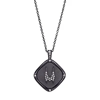 Disney Villains Maleficent Sleeping Beauty Silver Over Brass Crystal 16 Inch Link Diamond Pendant Necklace
