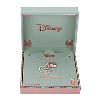Disney Classics Mom Womens Crystal Heart 16 Inch Pendant Necklace