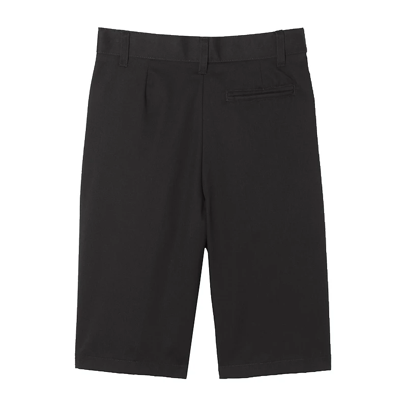 French Toast Flat Front Short Little Boys 10" Mid Rise Adjustable Waist Stretch Fabric Chino