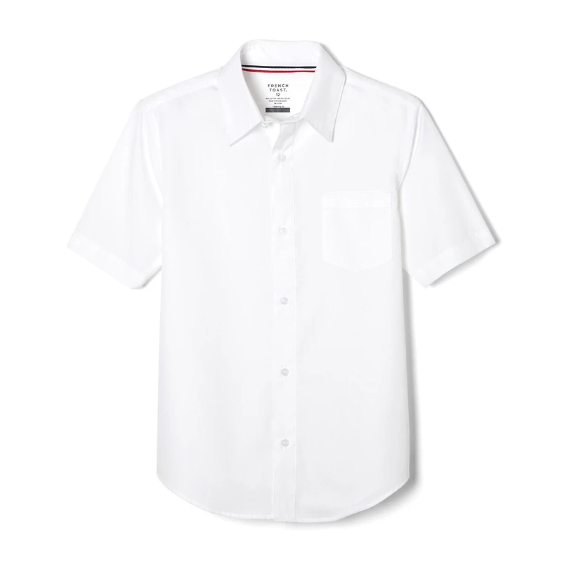 French Toast Toddler Boys Wrinkle Resistant Point Collar Short Sleeve Dress Shirt