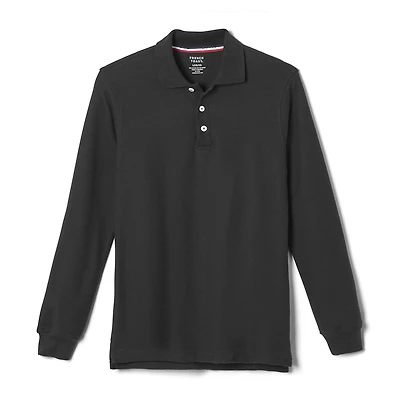 French Toast Little & Big Kid Boys Long Sleeve Boxy Fit Polo Shirt