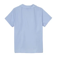 French Toast Little & Big Kid Girls Short Sleeve Fitted Regular Fit Button-Down Shirt