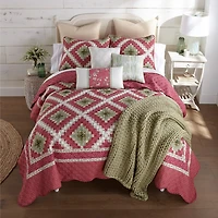 Donna Sharp Sweet Melon Stitches Square Throw Pillow