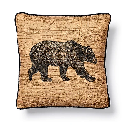 Donna Sharp Oakland Cotton Bear Square Throw Pillow