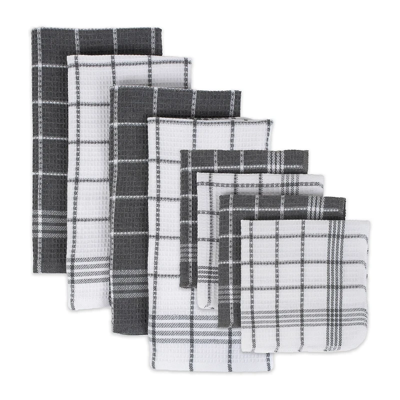 Design Imports Waffle Weave 8-pc. Towel + Dish Cloth Set