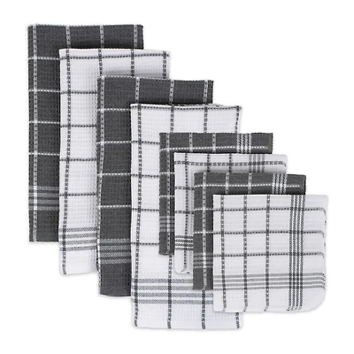 Design Imports Waffle Weave 8-pc. Towel + Dish Cloth Set