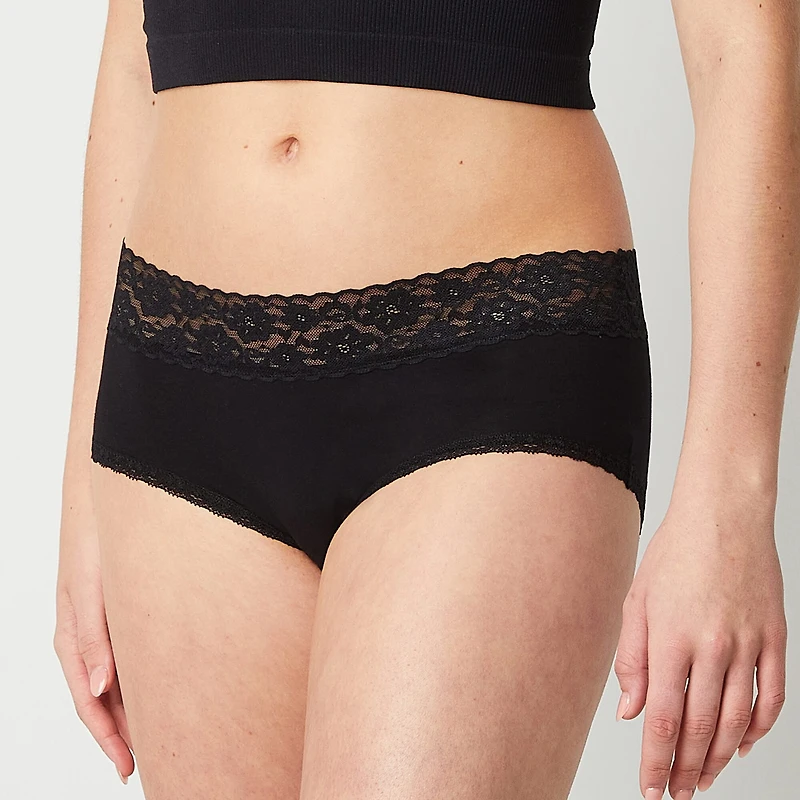 Arizona Body Cotton with Lace Boyshort Panty
