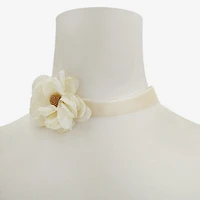 Bijoux Bar Freeform Womens Flower 12 Inch Choker Necklace