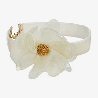 Bijoux Bar Freeform Womens Flower 12 Inch Choker Necklace