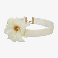 Bijoux Bar Freeform Womens Flower 12 Inch Choker Necklace