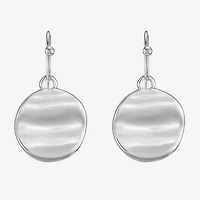 Liz Claiborne Hammered Womens Round Drop Earrings