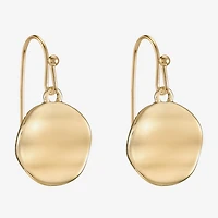 Liz Claiborne Hammered Womens Round Drop Earrings