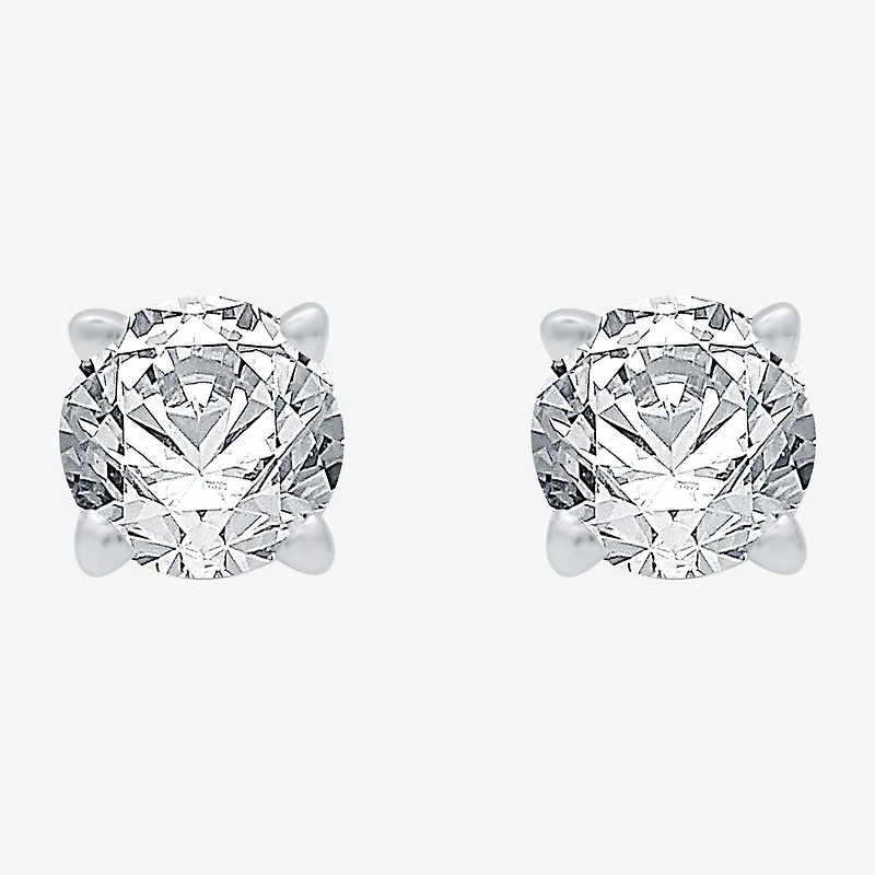Ever Star (G / VS2) 1 CT. T.W. Lab Grown White Diamond 14K Gold 5.2mm Round Stud Earrings