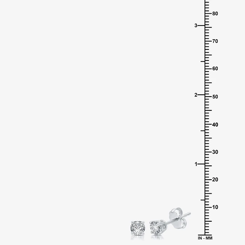 Ever Star (G / VS2) 1 CT. T.W. Lab Grown White Diamond 14K Gold 5.2mm Round Stud Earrings