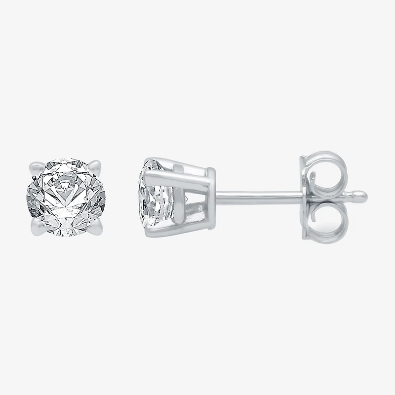 Ever Star (G / VS2) 1 CT. T.W. Lab Grown White Diamond 14K Gold 5.2mm Round Stud Earrings