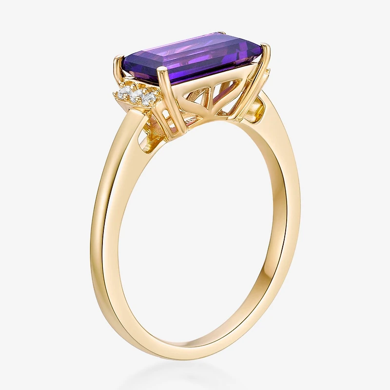 Womens Genuine Semi Precious Stone18K Gold Over Silver Cocktail Ring