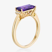 Womens Genuine Semi Precious Stone18K Gold Over Silver Cocktail Ring