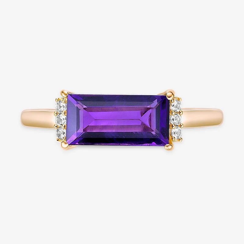 Womens Genuine Semi Precious Stone18K Gold Over Silver Cocktail Ring