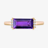 Womens Genuine Semi Precious Stone18K Gold Over Silver Cocktail Ring