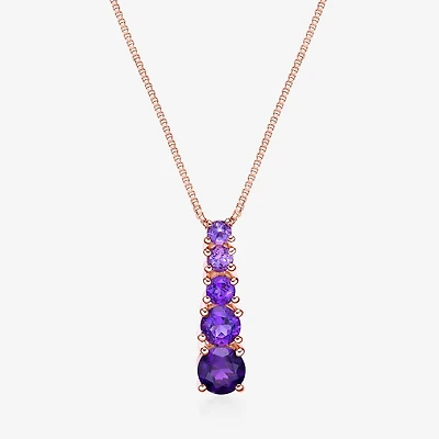 Womens Genuine Semi Precious Stone Sterling Silver Pendant Necklace