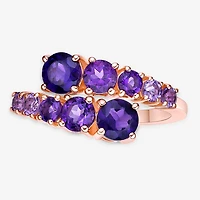 Womens Genuine Semi Precious Stone Sterling Silver Bypass Cocktail Ring