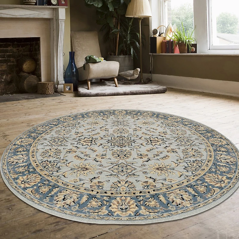 Radici Alba Regale Traditional Oriental Indoor Round Area Rug