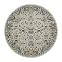 Radici Alba Regale Traditional Oriental Indoor Round Area Rug