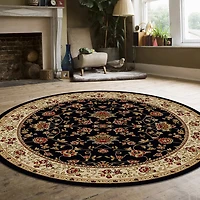 Radici Como Terry Traditional Oriental Indoor Round Area Rug