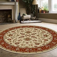 Radici Como Terry Traditional Oriental Indoor Round Area Rug