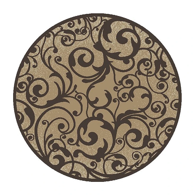 Radici Pisa Scroll Modern Transitional Round Area Rug