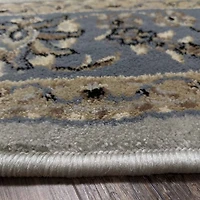 Radici Alba Motiff Traditional Oriental Indoor Round Area Rug