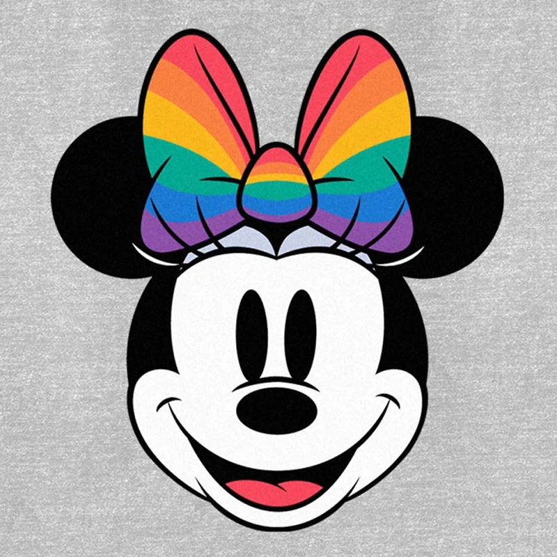 Womens Juniors Crew Neck Short Sleeve Regular Fit Mickey and Friends Minnie Mouse Graphic T-Shirt