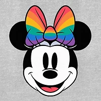 Womens Juniors Crew Neck Short Sleeve Regular Fit Mickey and Friends Minnie Mouse Graphic T-Shirt