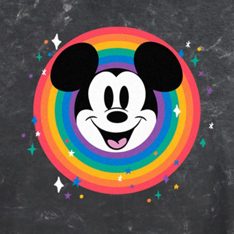 Disney Cropped Tee Womens Juniors Crew Neck Short Sleeve Regular Fit Mickey and Friends Mouse Graphic T-Shirt