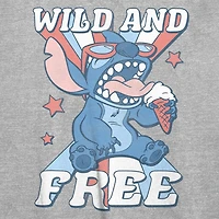 Womens Juniors Crew Neck Short Sleeve Regular Fit Lilo & Stitch Graphic T-Shirt