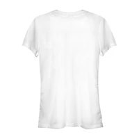 Womens Juniors Crew Neck Short Sleeve Regular Fit Turning Red Graphic T-Shirt