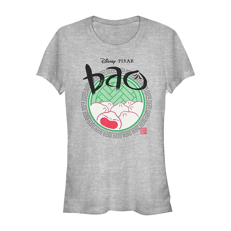 Pixar Bao Womens Juniors Crew Neck Short Sleeve Regular Fit Graphic T-Shirt