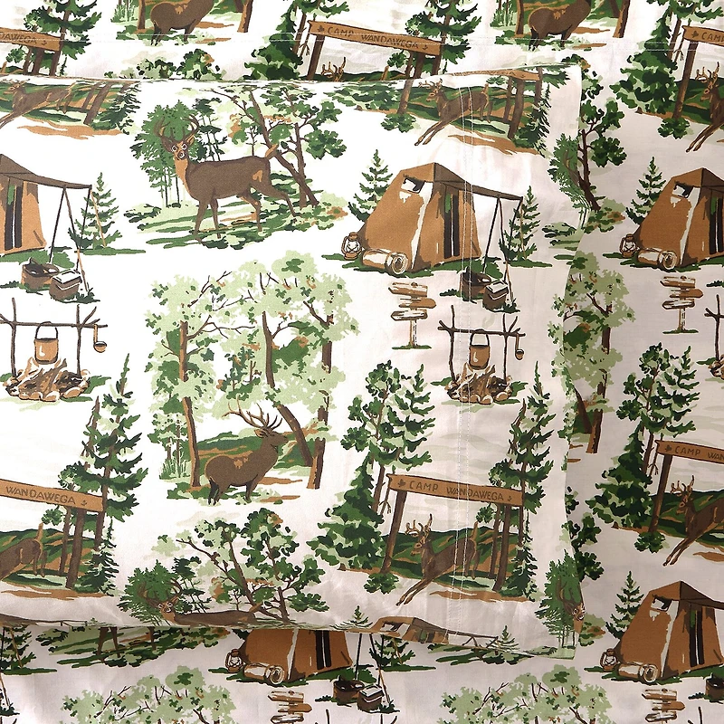 Makers Collective Camp Wandawega 100% Cotton Percale Sheet Set