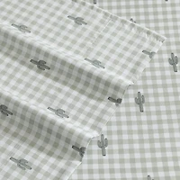 Wrangler Cactus Gingham Sheet Set
